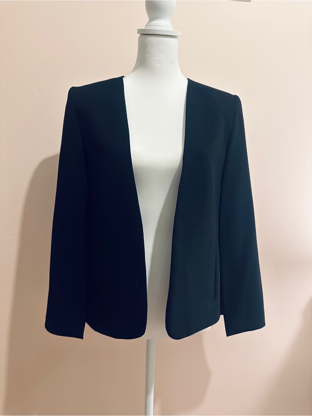 ZARA Cape Blazer. Women’s Open Front Black Blazer Jacket XS